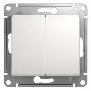 фото Механизм выключателя 2-кл. Glossa 10A белый SchE GSL000151 от магазина Моя Электрика