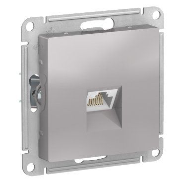 фото Механизм розетки компьютерная RJ45 кат. 6A AtlasDesign алюминий ATN000386 SE от магазина Моя Электрика