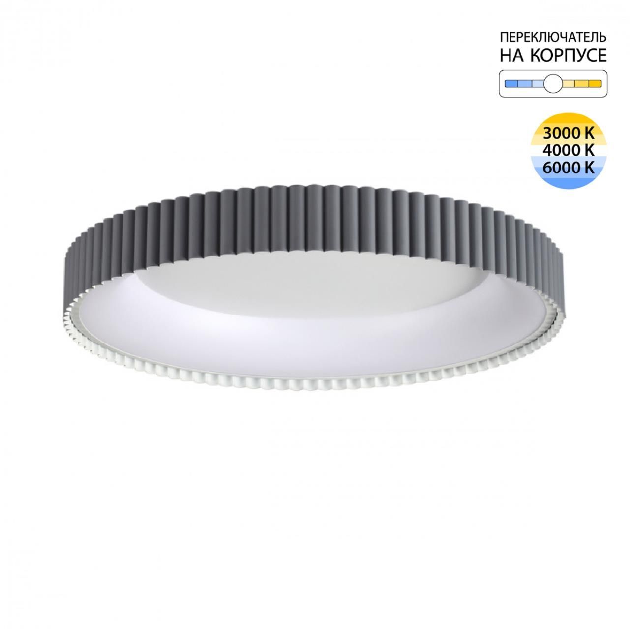 фото Светильник Sharmel LED 56W 3000/4000/6000K 2800Lm IP20 белый, серый Avra led 7765/56L Sonex от магазина Моя Электрика