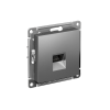 Механизм розетки компьютерная RJ45 кат. 5Е AtlasDesign сталь ATN000983 SE