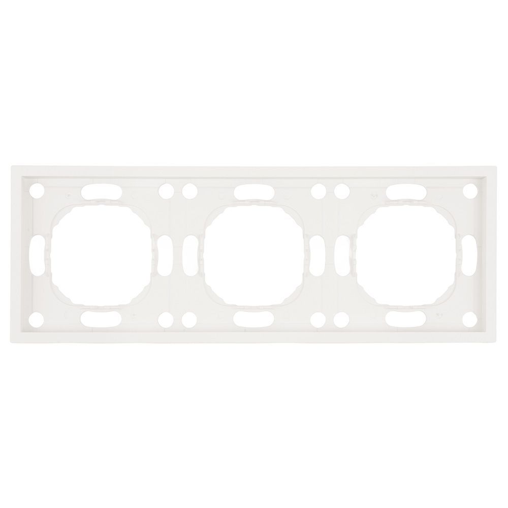 фото Рамка Эмили 3-местная белый фарфор soft touch PFR00-5003-01 49886 Stekker от магазина Моя Электрика