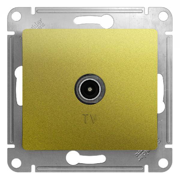 фото Механизм розетки TV 1-м Glossa оконечная 1DB фисташковый SchE GSL001091 от магазина Моя Электрика