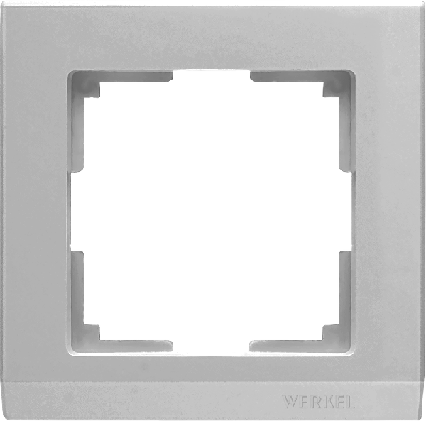 фото Рамка 1-м Werkel серебрянный Stark W0011806 от магазина Моя Электрика