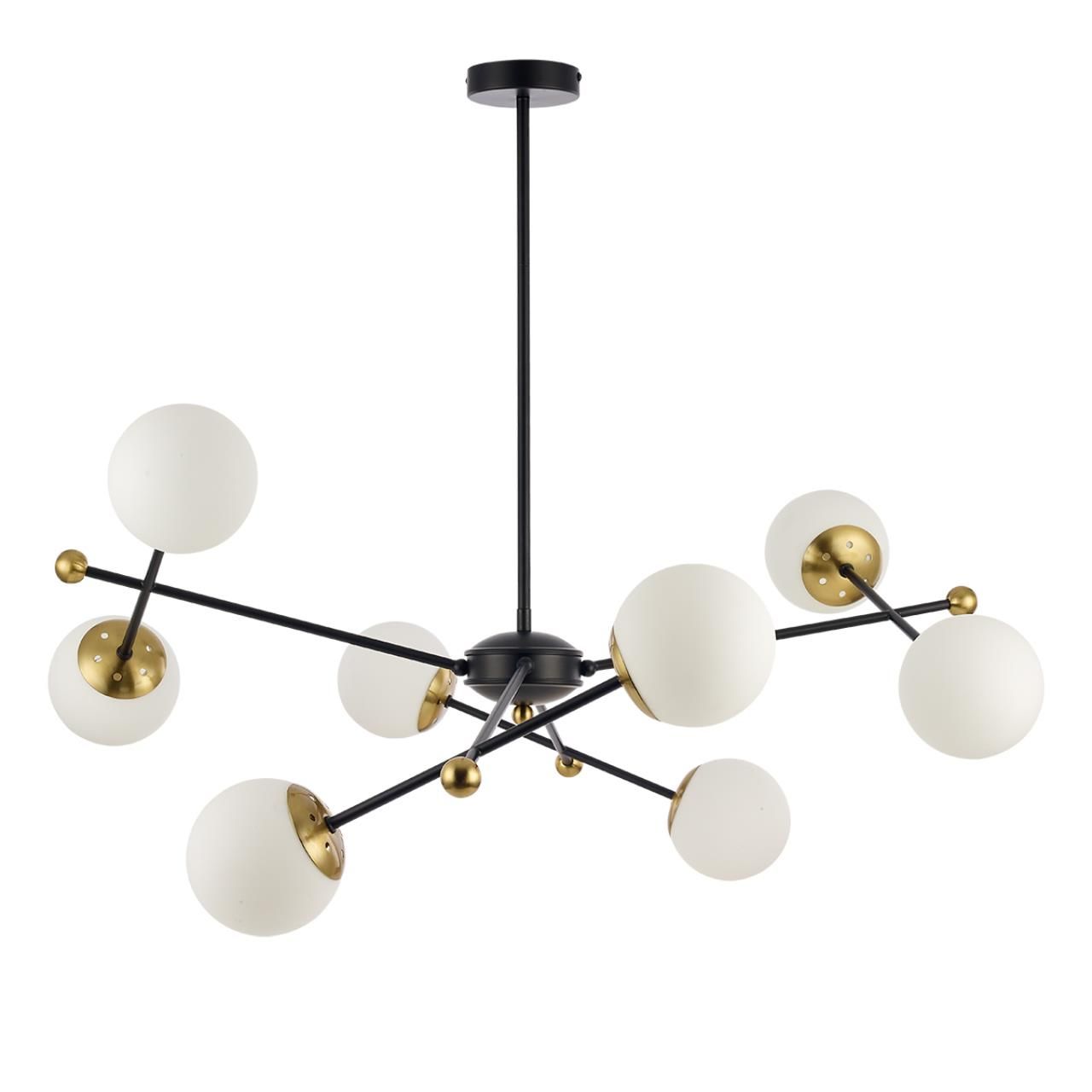фото Люстра на штанге Melody E14 8x40W IP20 черный, золотой Moderni 6581/8 Lumion от магазина Моя Электрика