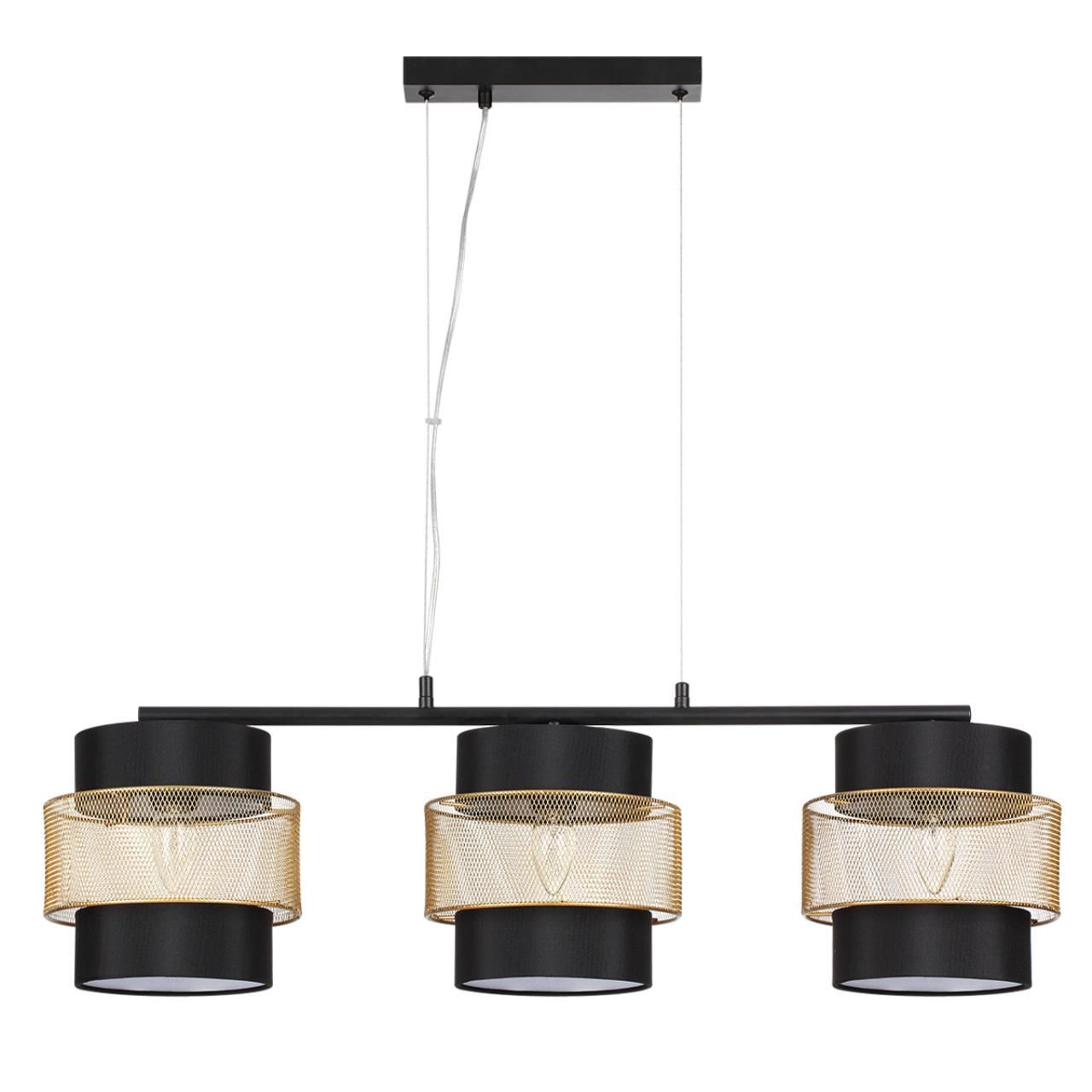 фото Люстра подвесная Animaisa E27 3x60W IP20 черный, золотой Moderni 8003/3A Lumion от магазина Моя Электрика