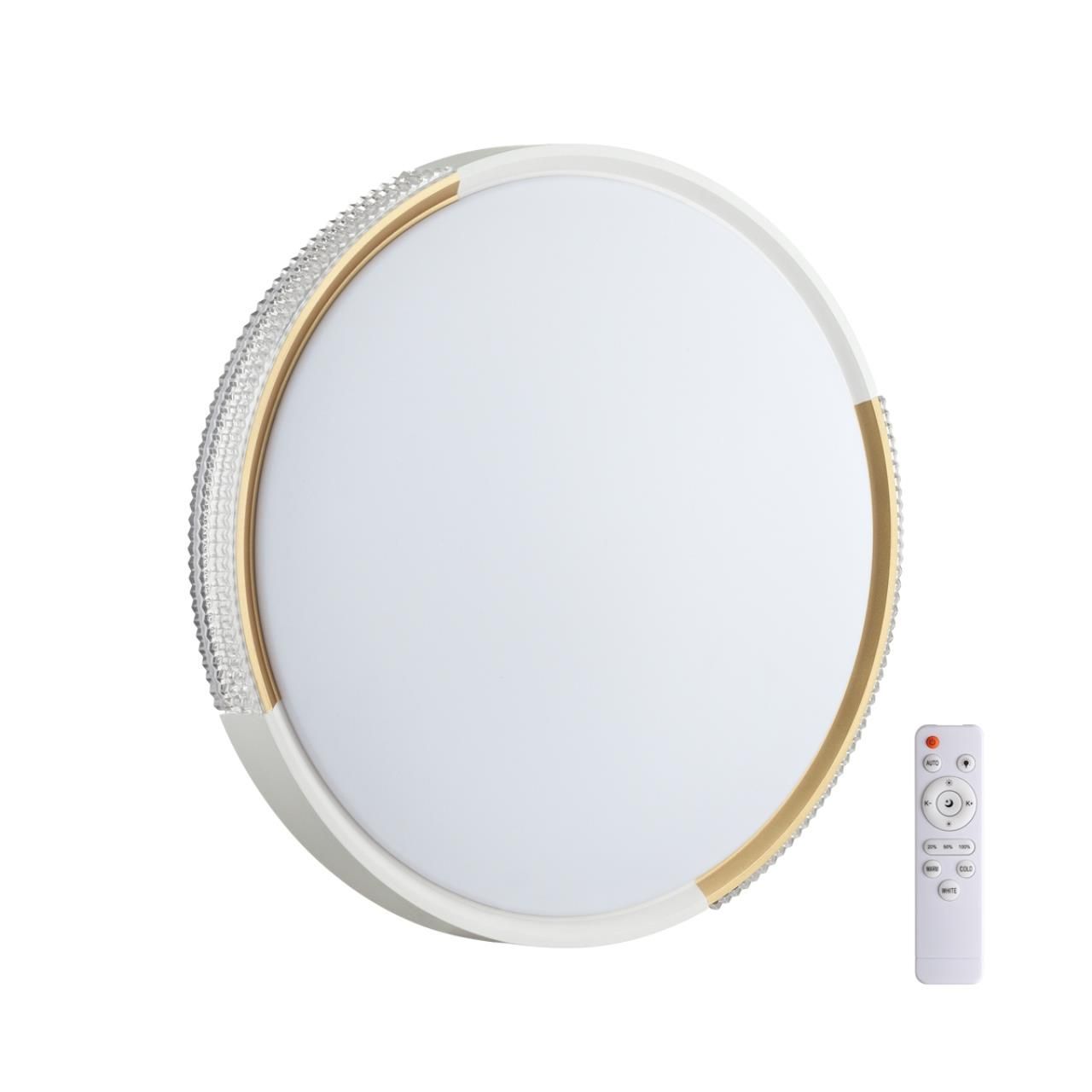 фото Светильник Velio LED 72W 3000/4200/6300K 7000Lm IP43 белый/золотистый Pale 7612/EL Sonex от магазина Моя Электрика