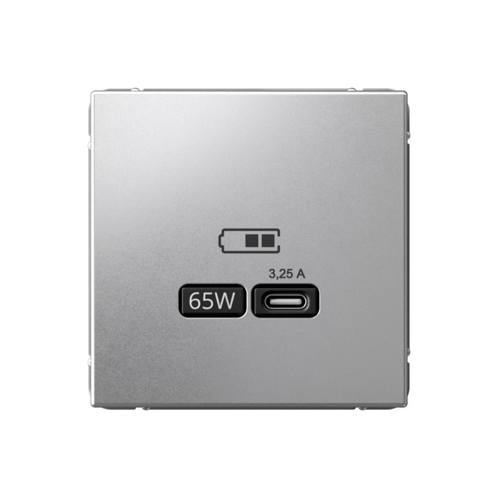 фото Механизм розетки USB ArtGallery тип C 65Вт QC PD высокоскор. ЗУ алюминий GAL000327 SE от магазина Моя Электрика