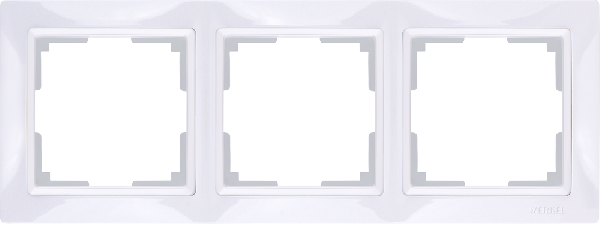 фото Рамка 3-м Werkel белый Basic W0032001 от магазина Моя Электрика