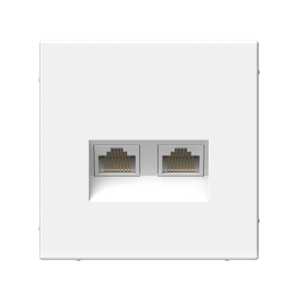фото Механизм розетки двойная компьютерная ArtGallery RJ45+RJ45 кат. 6A лотос GAL001388 SE от магазина Моя Электрика