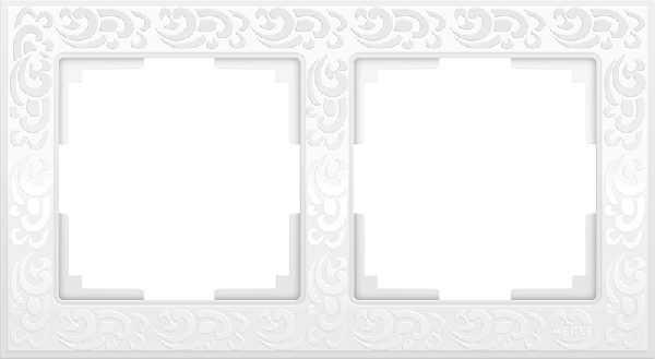фото Рамка 2-м Werkel белый Flock WL05-Frame-02-white от магазина Моя Электрика
