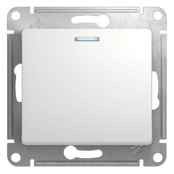 фото Механизм выключателя 1-кл. Glossa 10A с подсветкой белый SchE GSL000113 от магазина Моя Электрика