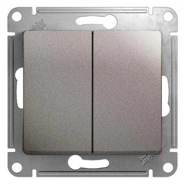фото Механизм переключателя 2-кл. Glossa 10A платина SchE GSL001265 от магазина Моя Электрика