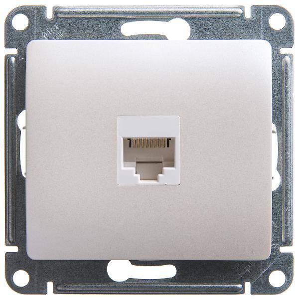 фото Механизм розетки комп. 1-м Glossa RJ45 CAT.5E перламутр SchE GSL000681K от магазина Моя Электрика