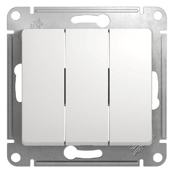 фото Механизм выключателя 3-кл. Glossa 10A белый SchE GSL000131 от магазина Моя Электрика