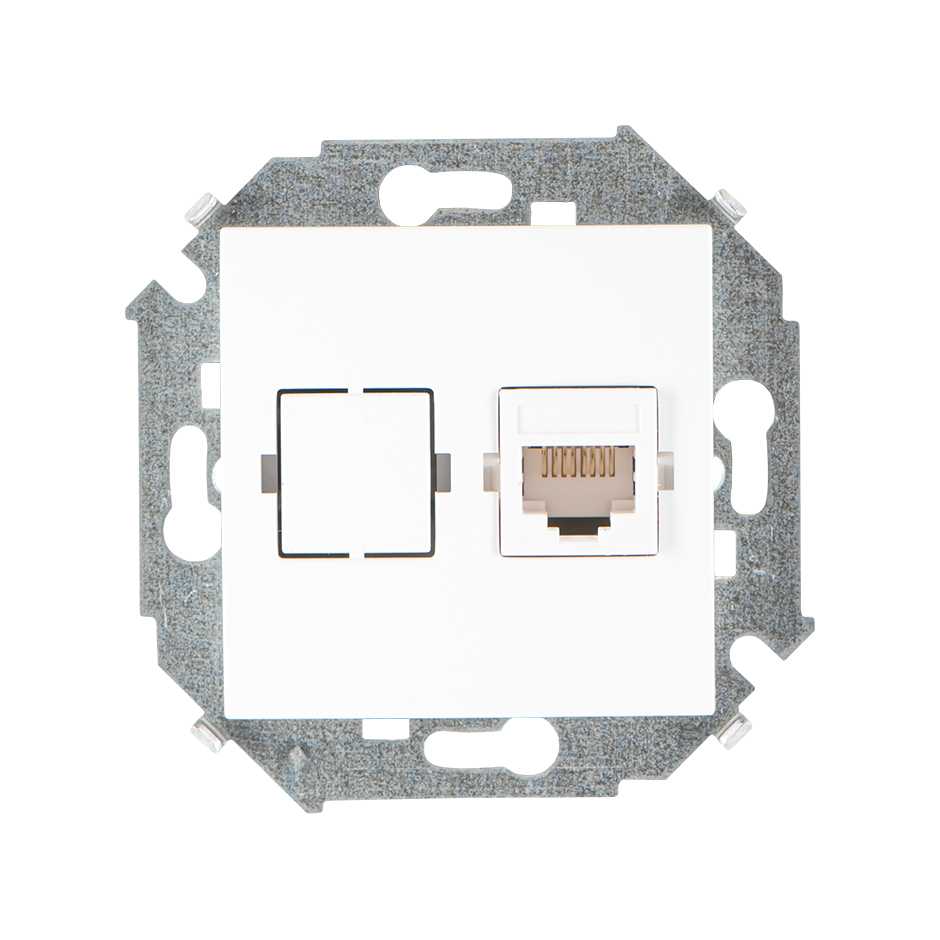 фото Механизм розетки комп. СП Simon15 RJ-45 белый 1591598-030 от магазина Моя Электрика