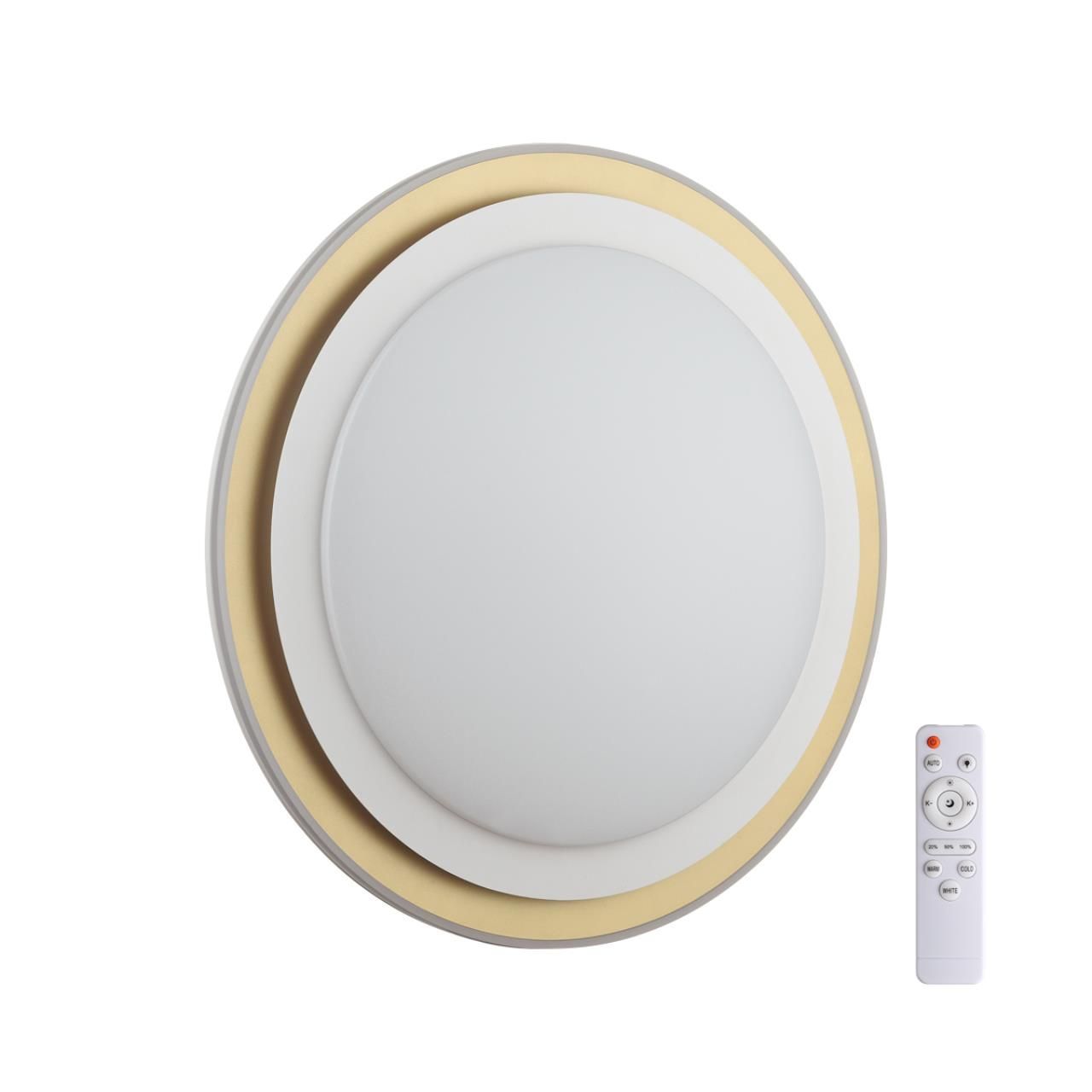 фото Светильник Setta LED 48W 3000/4200/6300K 4200Lm IP43 белый/золотистый Pale 7630/DL Sonex от магазина Моя Электрика