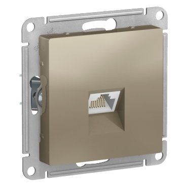 фото Механизм розетки компьютерная RJ45 кат. 6A AtlasDesign шампань ATN000586 SE от магазина Моя Электрика