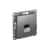 Механизм розетки телефонная RJ11 AtlasDesign сталь ATN000981 SE