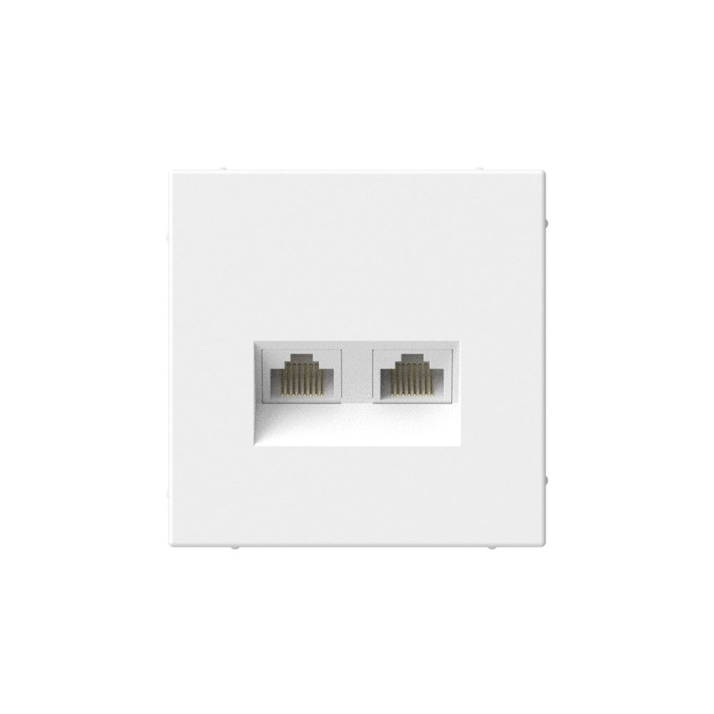 фото Механизм розетки интернет 2-ая RJ45+RJ4. кат. 5.  лотос ArtGallery GAL001385 SE от магазина Моя Электрика
