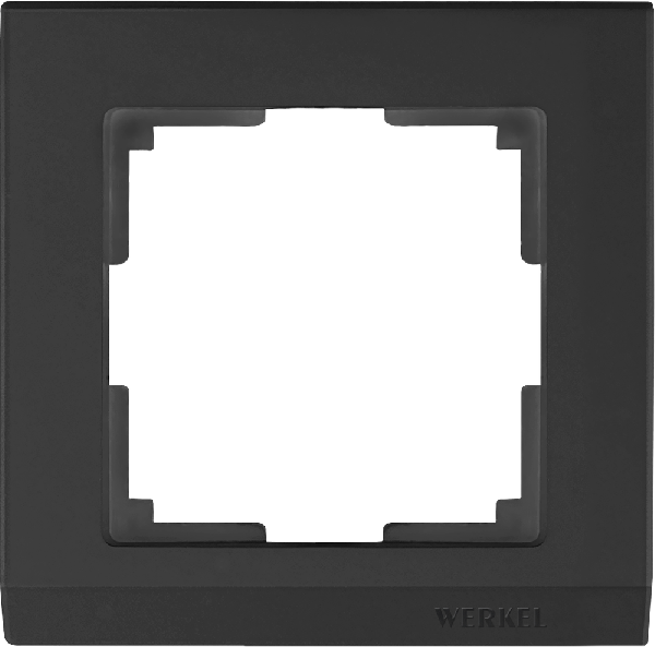 фото Рамка 1-м Werkel черный Stark W0011808 от магазина Моя Электрика