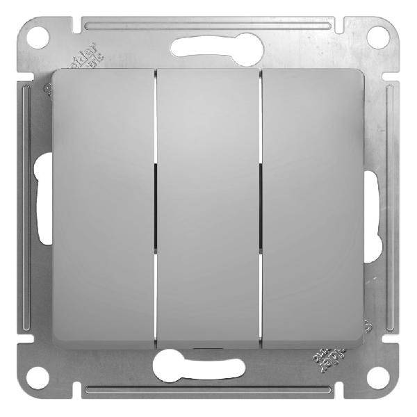 фото Механизм выключателя 3-кл. Glossa 10A алюминий SchE GSL000331 от магазина Моя Электрика