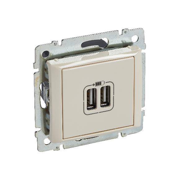 фото Механизм розетки USB 2-ая 1500 мА Valena Classic сл. кость 774170 IEK/Legrand от магазина Моя Электрика