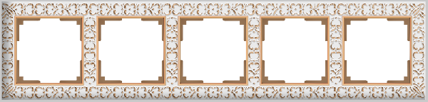 фото Рамка 5-м Werkel белое золото Antik WL07-Frame-05 от магазина Моя Электрика