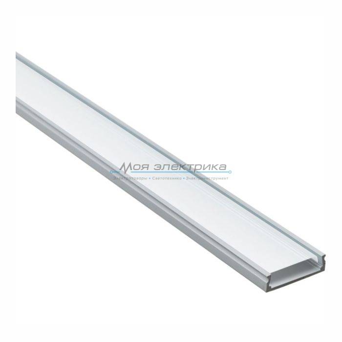 фото Профиль для LED ленты алюминиевый 2 метра САВ263 24х6х2000 широкий накладной Feron от магазина Моя Электрика