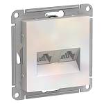 Механизм розетки двойная компьютерная RJ45+RJ45 кат.5E AtlasDesign жемчуг ATN000485 SE