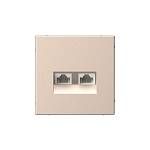 Механизм розетки интернет 2-ая RJ45+RJ4. кат. 5.  песочный ArtGallery GAL001285 SE