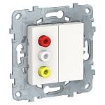 Механизм розетки 3 RCA Unica New белый SchE NU543118