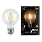 Лампа светодиодная G95 6W 630lm 2700К Е27 105802106 Gauss Filament