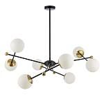 Люстра на штанге Melody E14 8x40W IP20 черный, золотой Moderni 6581/8 Lumion