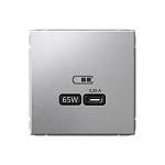 Механизм розетки USB ArtGallery тип C 65Вт QC PD высокоскор. ЗУ алюминий GAL000327 SE