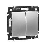 Механизм переключателя 2-кл. Valena Classic алюминий 770108 IEK/Legrand