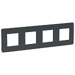 Рамка 4-ная Unica Studio антрацит SchE NU200854