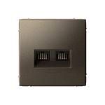 Механизм розетки двойная компьютерная ArtGallery RJ45+RJ45 кат. 6A мокко GAL000688 SE