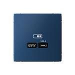 Механизм розетки USB ArtGallery тип C 65Вт QC PD высокоскор. ЗУ аквамарин GAL001127 SE