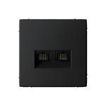 Механизм розетки компьютерная 2-м ArtGallery 2хRJ45 кат.6A карбон GAL001088 SE
