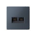 Механизм розетки двойная компьютерная ArtGallery RJ45+RJ45 кат. 6A грифель GAL000788 SE
