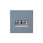 Механизм розетки интернет 2-ая RJ45+RJ4. кат. 5.  грифель ArtGallery GAL000785 SE