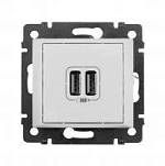 Механизм розетки USB 2-ая 1500 мА Valena Classic белый 770470 Legrand