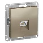 Механизм розетки компьютерная RJ45 кат. 6A AtlasDesign шампань ATN000586 SE