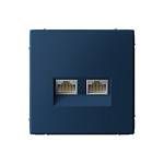 Механизм розетки двойная компьютерная ArtGallery RJ45+RJ45 кат. 6A аквамарин GAL001188 SE